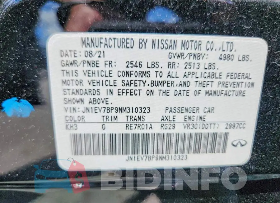 JN1EV7BP9NM310323 Photo# 13