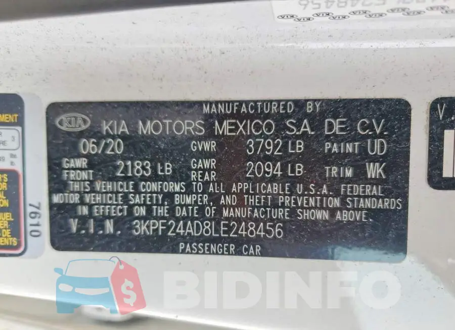 3KPF24AD8LE248456 Photo# 12