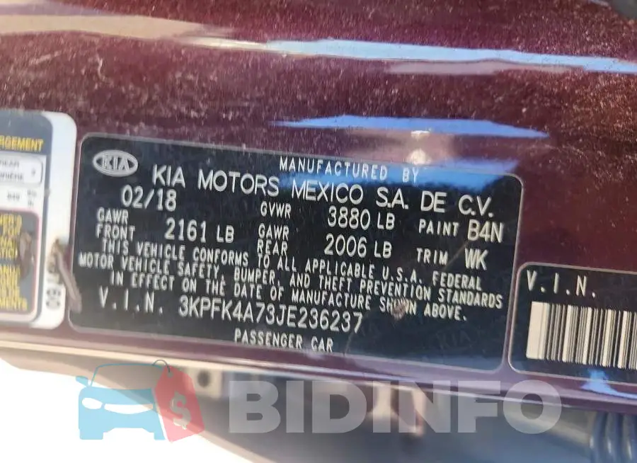 3KPFK4A73JE236237 Photo# 12