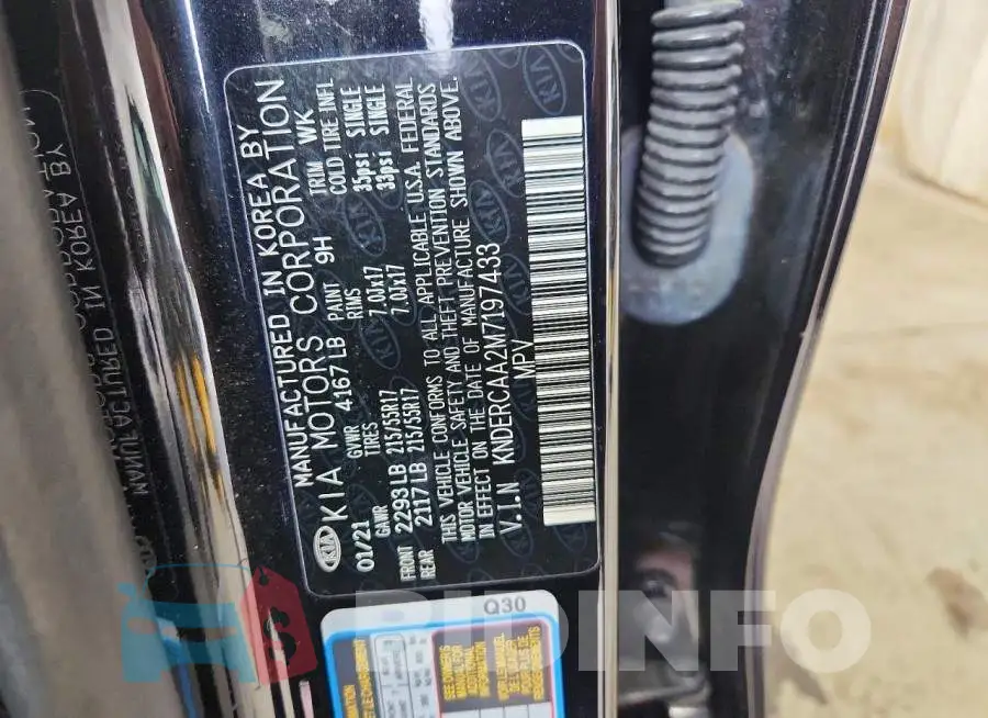 KNDERCAA2M7197433 Photo# 14
