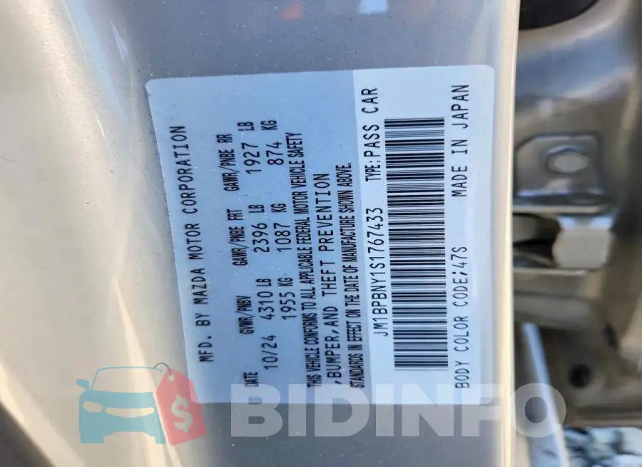 JM1BPBNY1S1767433 Photo# 13
