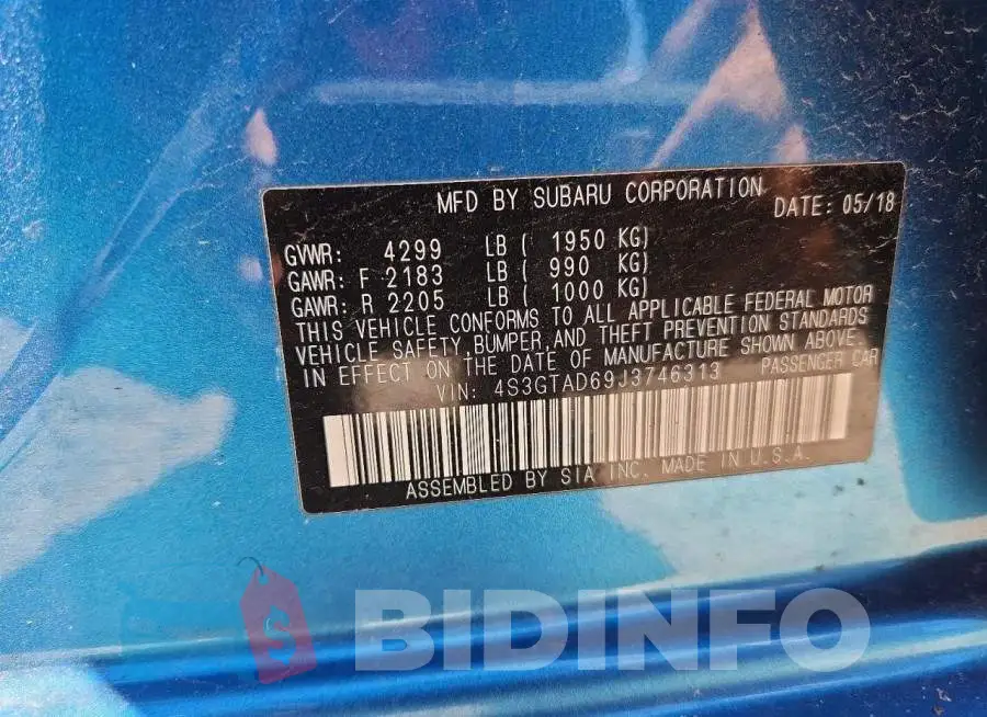 4S3GTAD69J3746313 Photo# 12