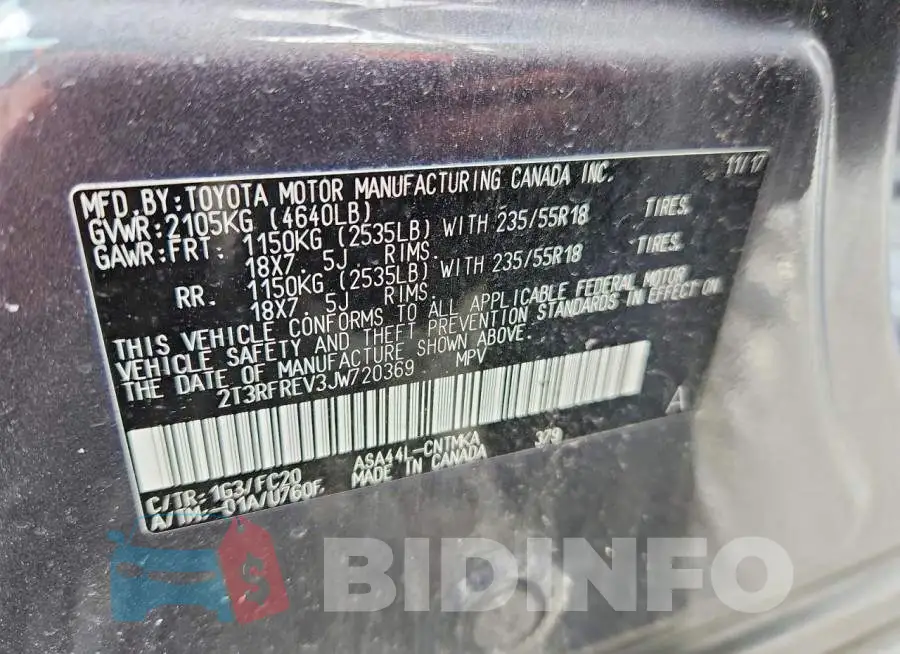 2T3RFREV3JW720369 Photo# 13