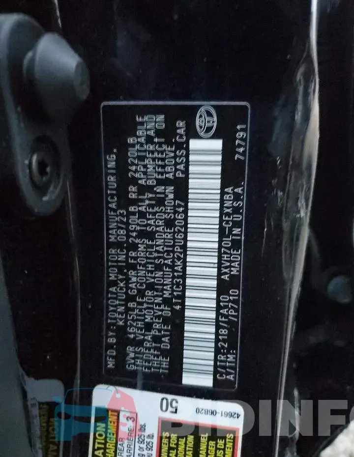 4T1C31AK2PU620647 Photo# 12