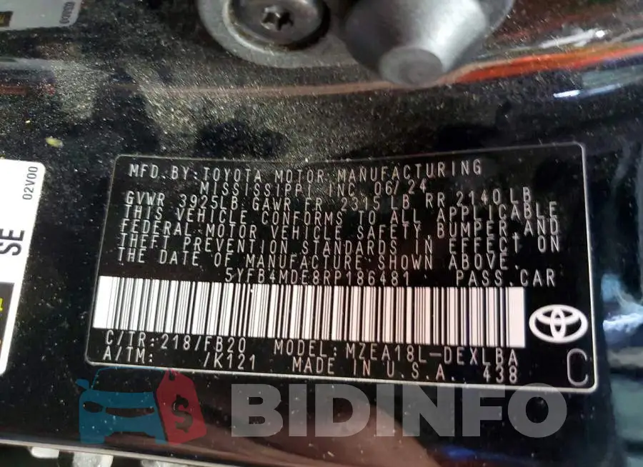 5YFB4MDE8RP186481 Photo# 13