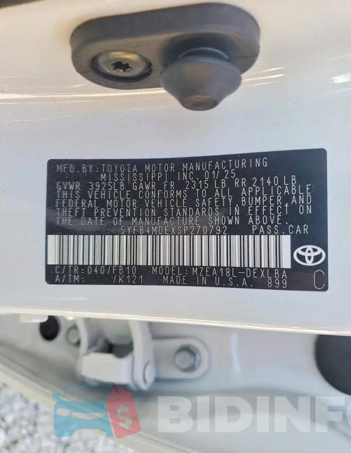 5YFB4MDEXSP270792 Photo# 12