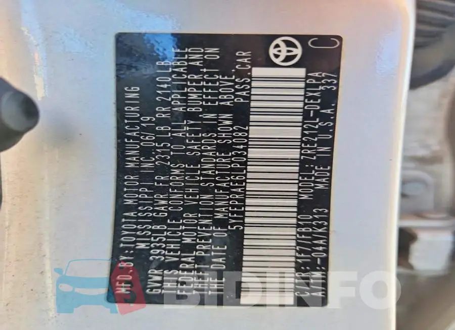 5YFEPRAE6LP034082 Photo# 12