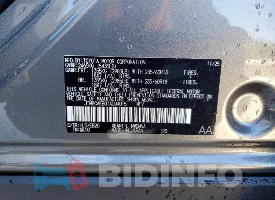 JTMBCAEB0TA004015 Photo# 13