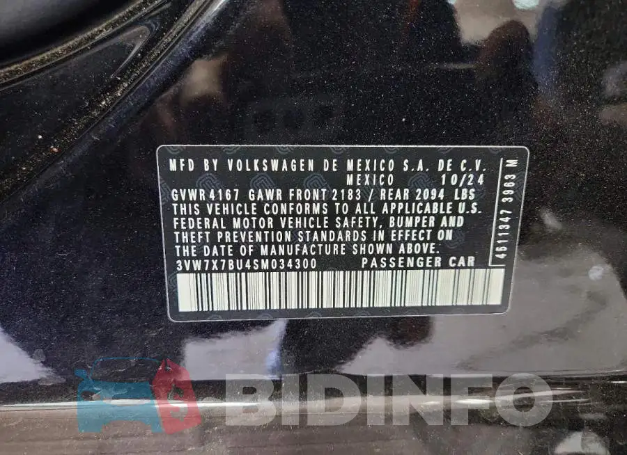 3VW7X7BU4SM034300 Photo# 13