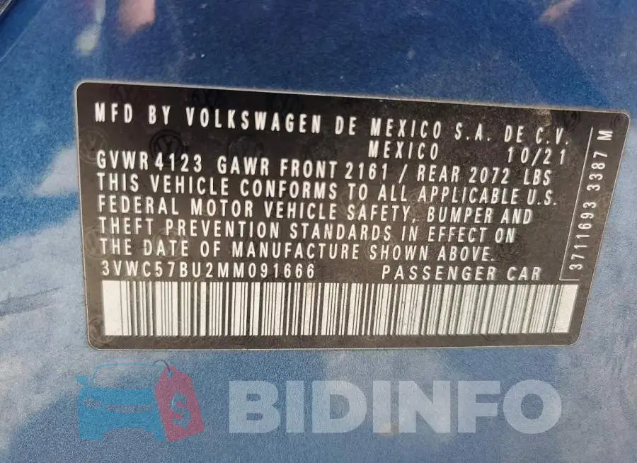 3VWC57BU2MM091666 Photo# 13