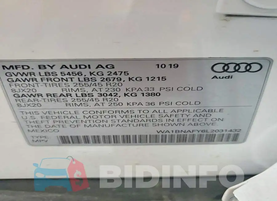 WA1BNAFY6L2031432 Photo# 12