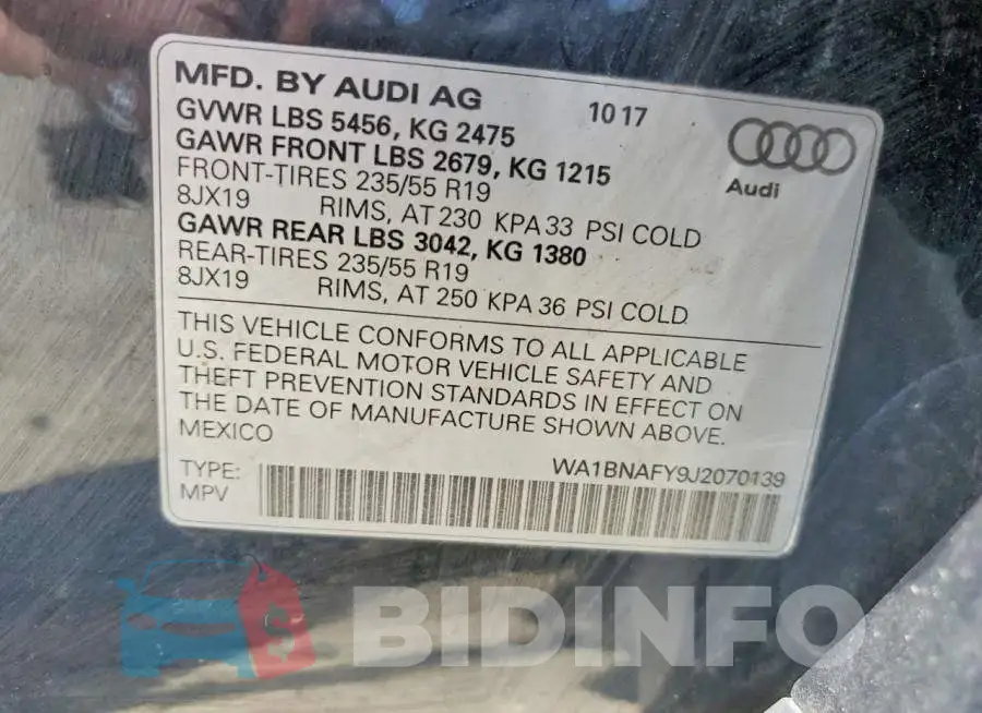 WA1BNAFY9J2070139 Photo# 14