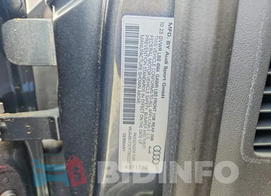 WUA4BCFX7P7902232 Photo# 13