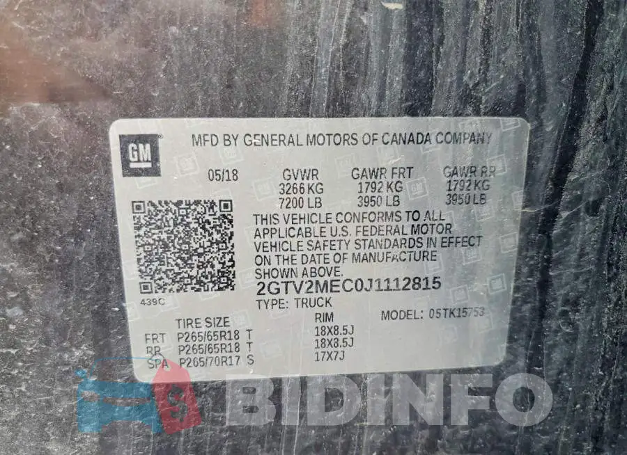 2GTV2MEC0J1112815 Photo# 12