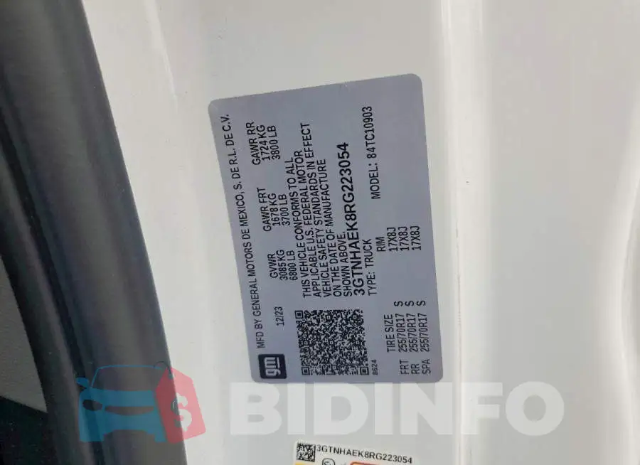 3GTNHAEK8RG223054 Photo# 12