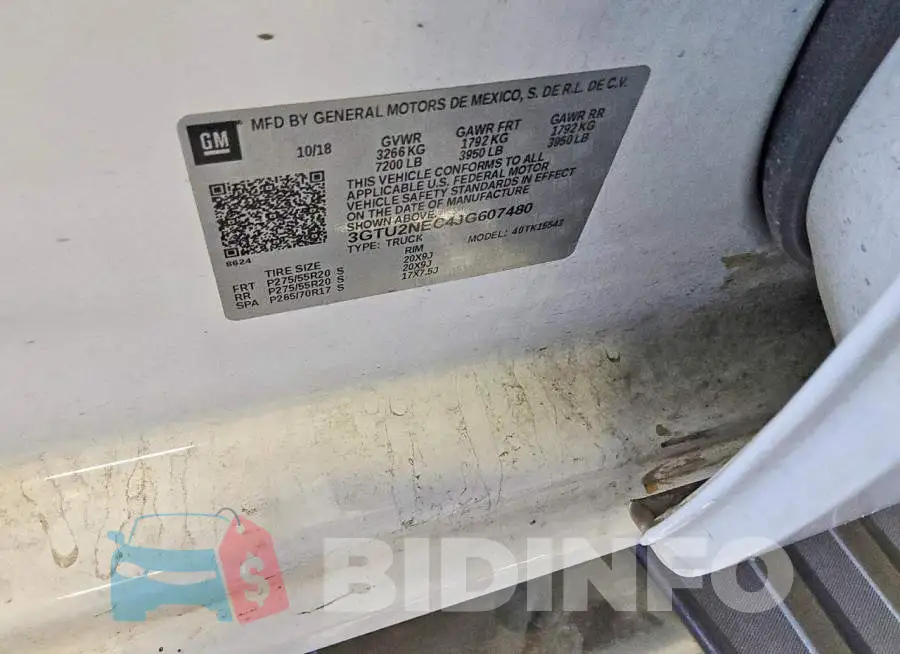 3GTU2NEC4JG607480 Photo# 12