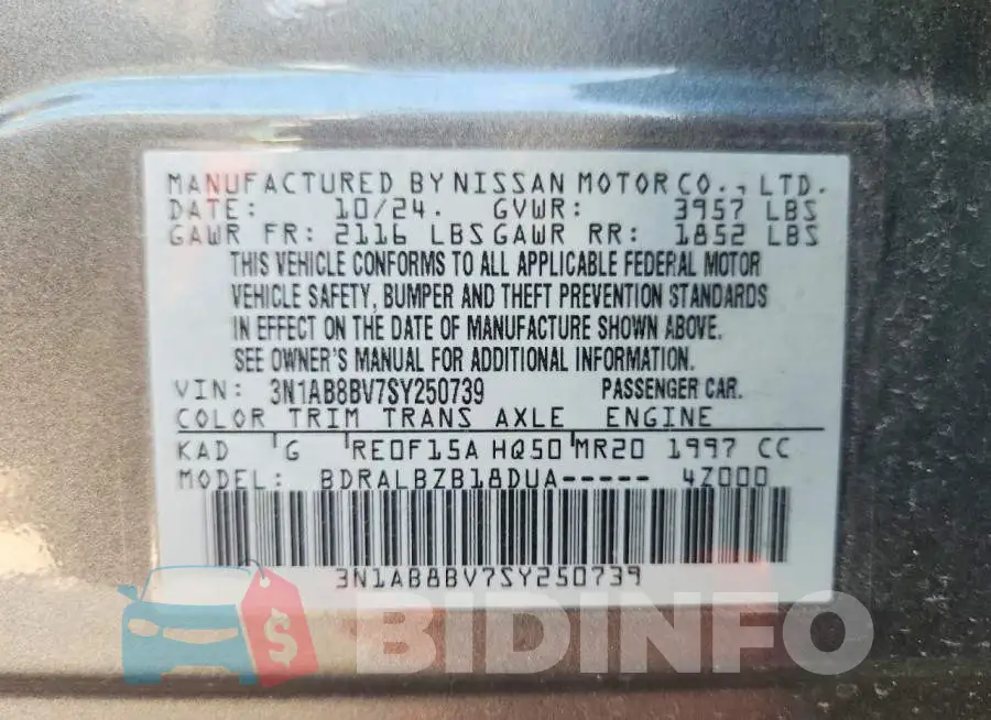 3N1AB8BV7SY250739 Photo# 12
