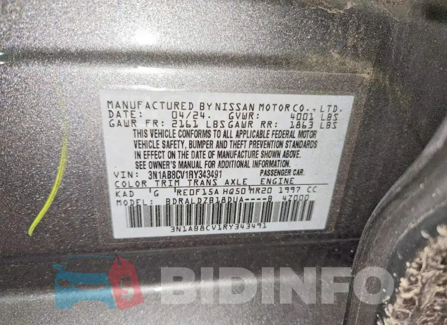 3N1AB8CV1RY343491 Photo# 12