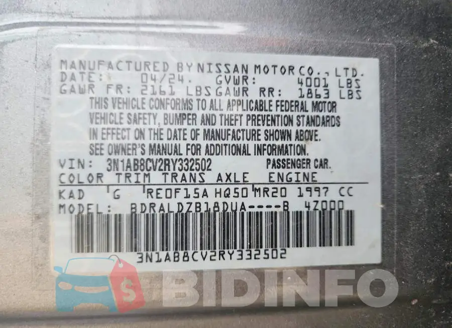 3N1AB8CV2RY332502 Photo# 12