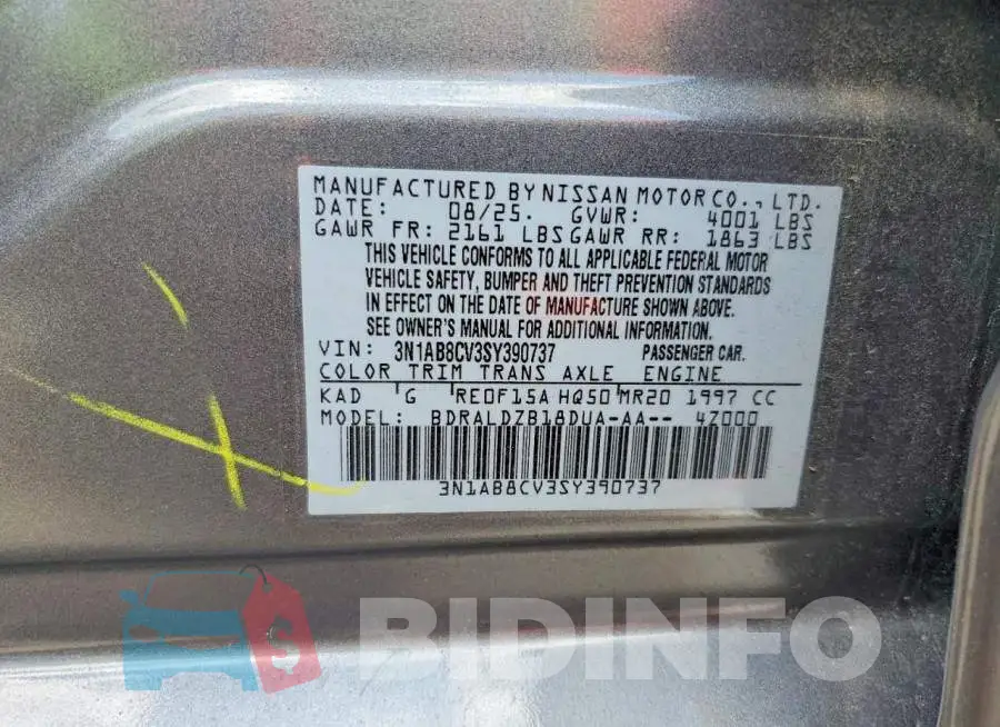 3N1AB8CV3SY390737 Photo# 12