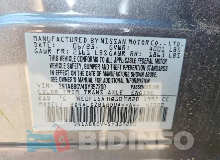 3N1AB8CV4SY357200 Photo# 12