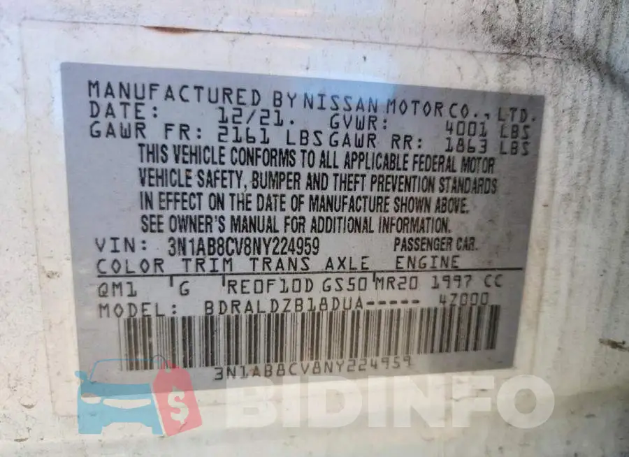 3N1AB8CV8NY224959 Photo# 12