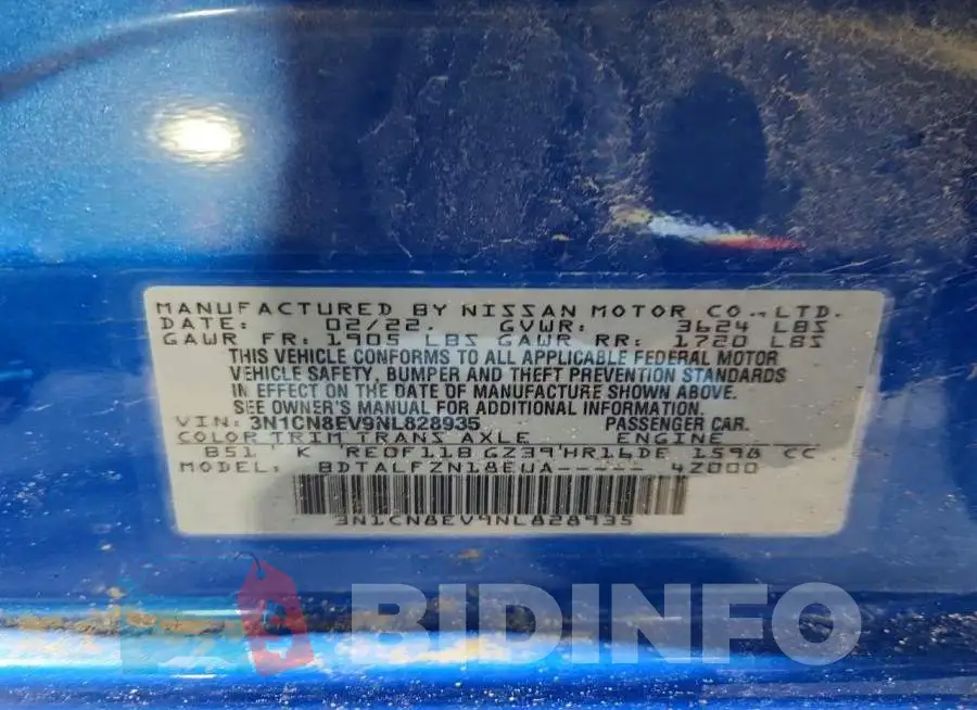 3N1CN8EV9NL828935 Photo# 12