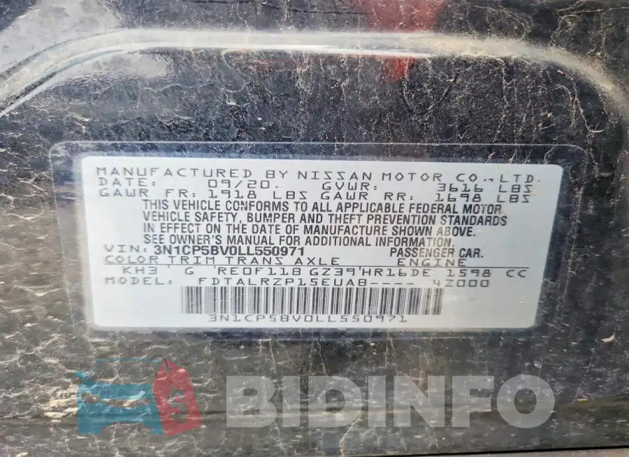 3N1CP5BV0LL550971 Photo# 12