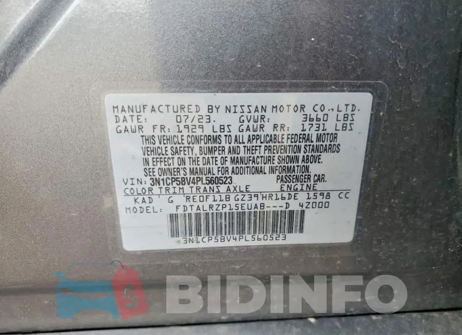 3N1CP5BV4PL560523 Photo# 12