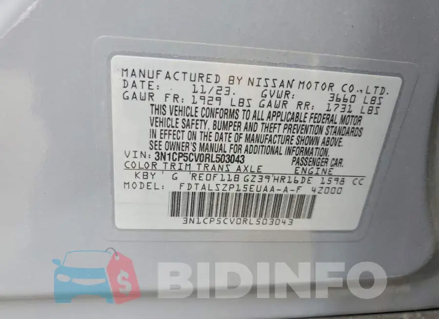 3N1CP5CV0RL503043 Photo# 13