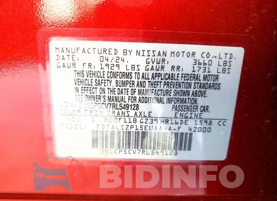 3N1CP5CV7RL549128 Photo# 14