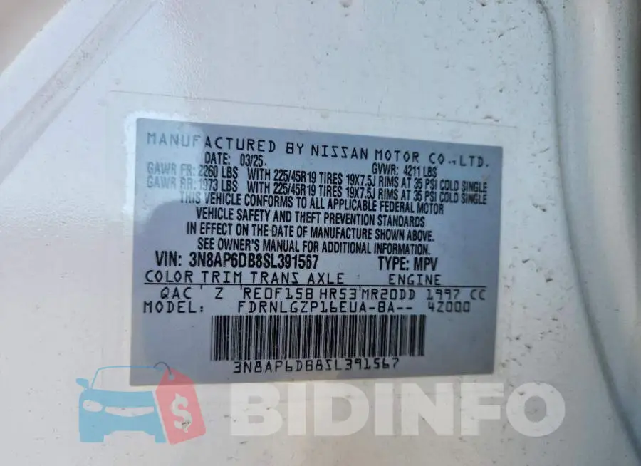 3N8AP6DB8SL391567 Photo# 13