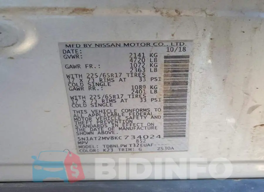5N1AT2MV8KC734024 Photo# 13