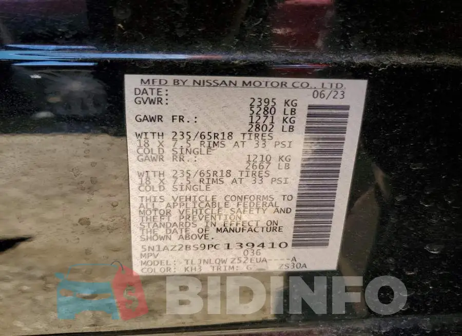 5N1AZ2BS9PC139410 Photo# 13