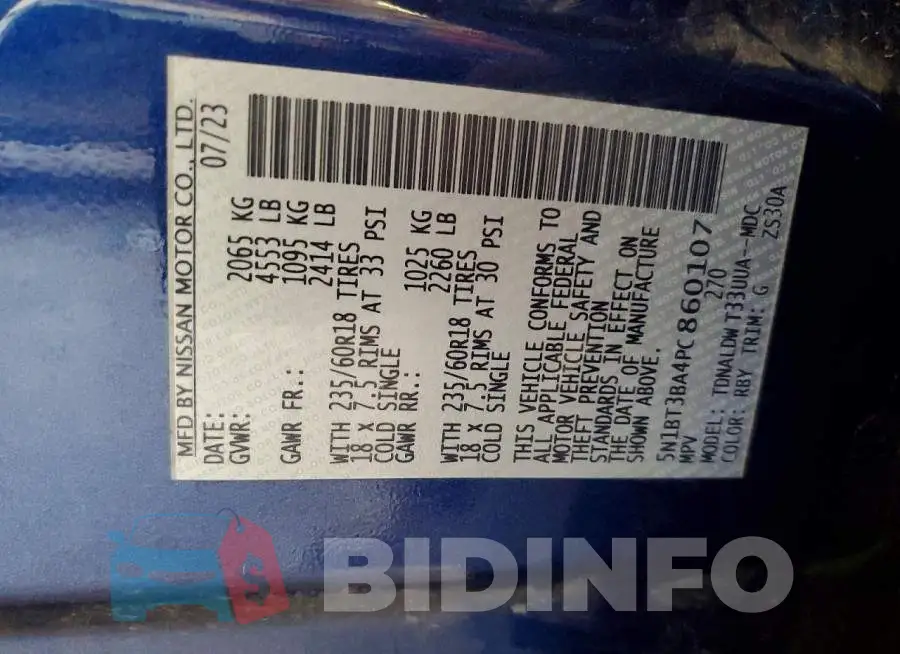 5N1BT3BA4PC860107 Photo# 14