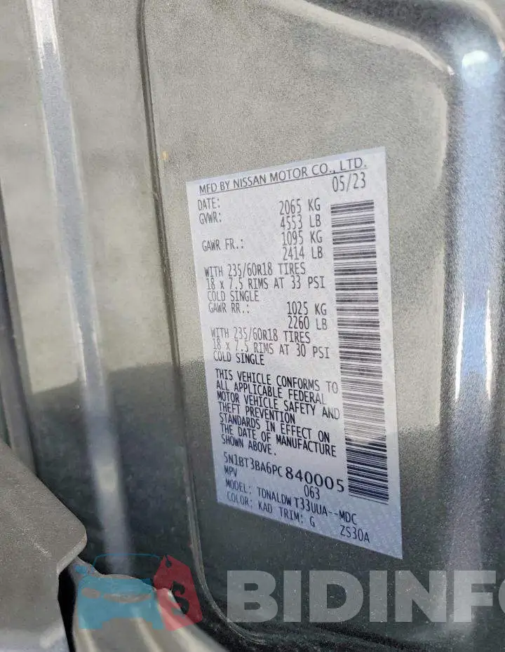 5N1BT3BA6PC840005 Photo# 13