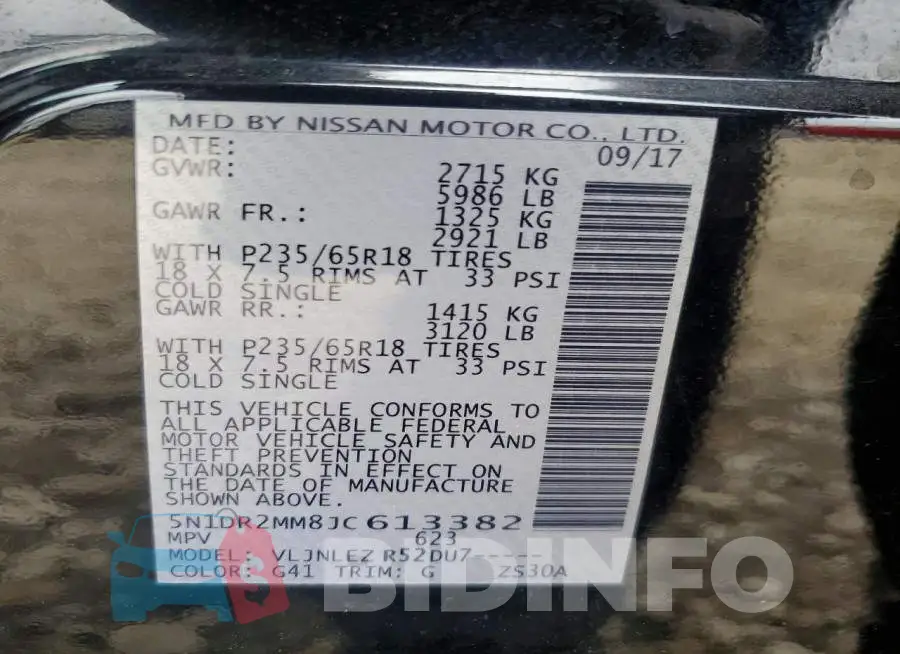 5N1DR2MM8JC613382 Photo# 13