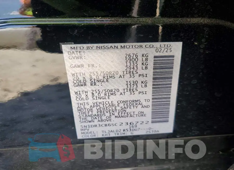 5N1DR3CB6SC236722 Photo# 14