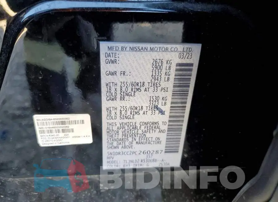5N1DR3CC2PC260287 Photo# 13