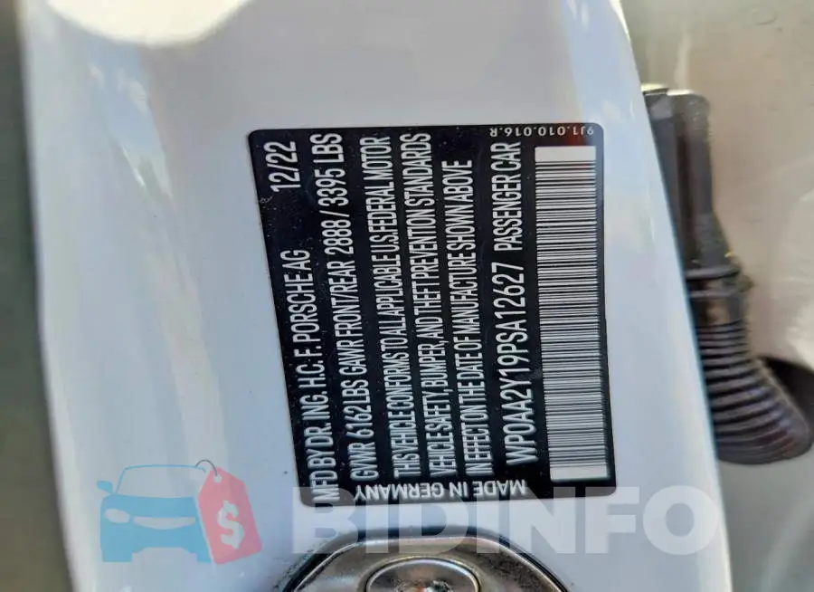 WP0AA2Y19PSA12627 Photo# 12