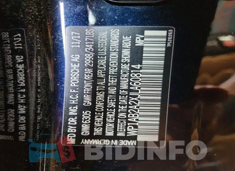 WP1AB2A2XJLA60814 Photo# 13