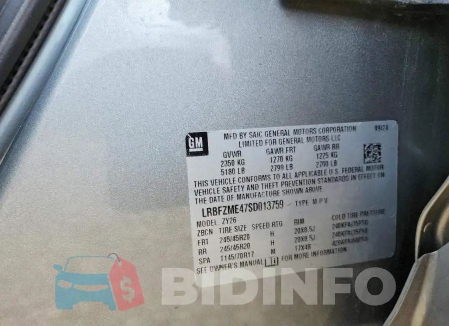 LRBFZME47SD013759 Photo# 13