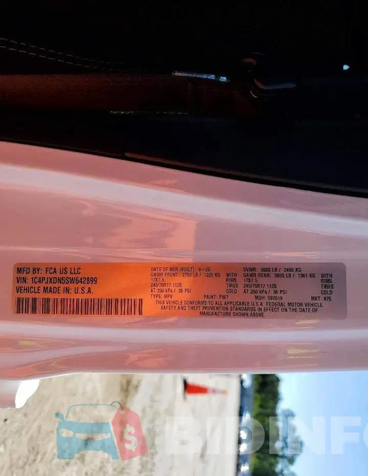 1C4PJXDN5SW642899 Photo# 14