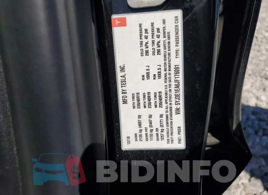 5YJ3E1EA6JF176091 Photo# 12
