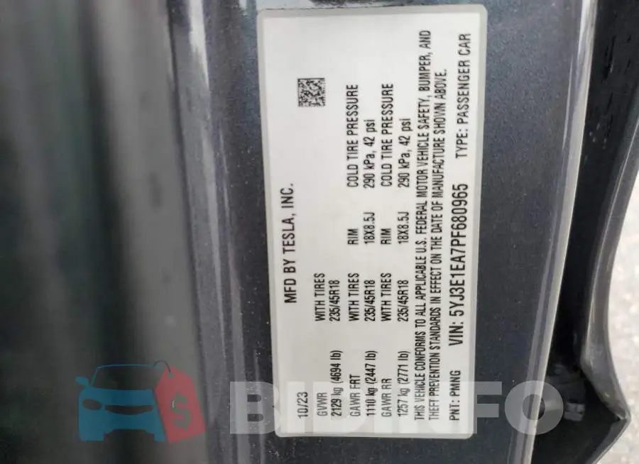 5YJ3E1EA7PF680965 Photo# 12