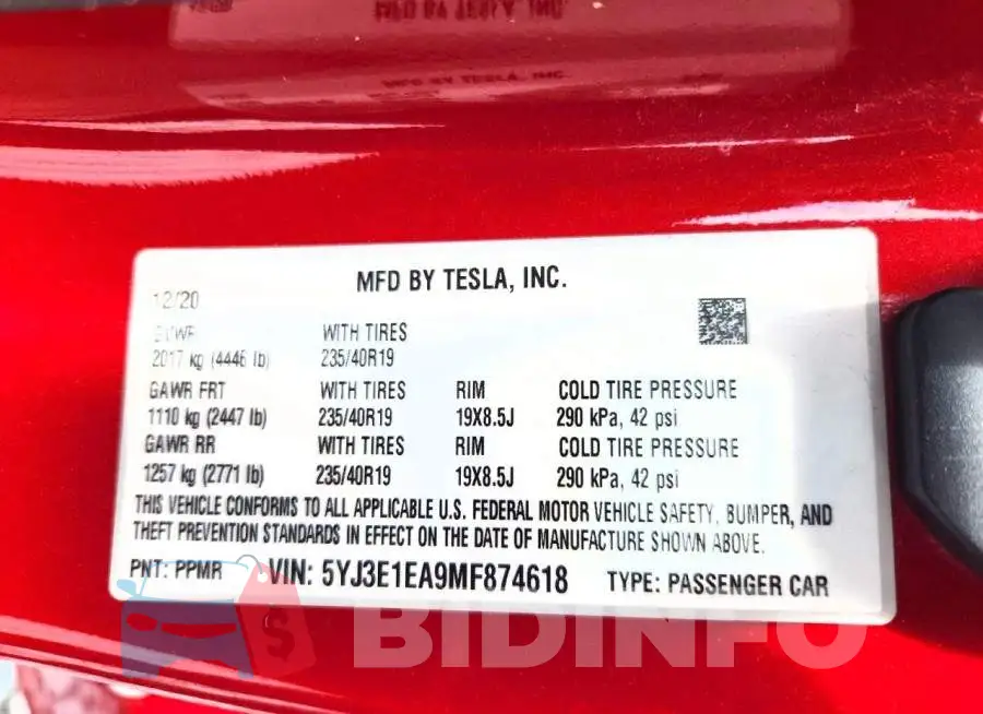 5YJ3E1EA9MF874618 Photo# 13