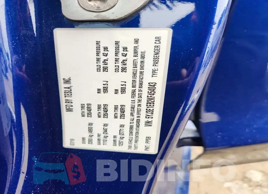 5YJ3E1EB2KF454043 Photo# 12