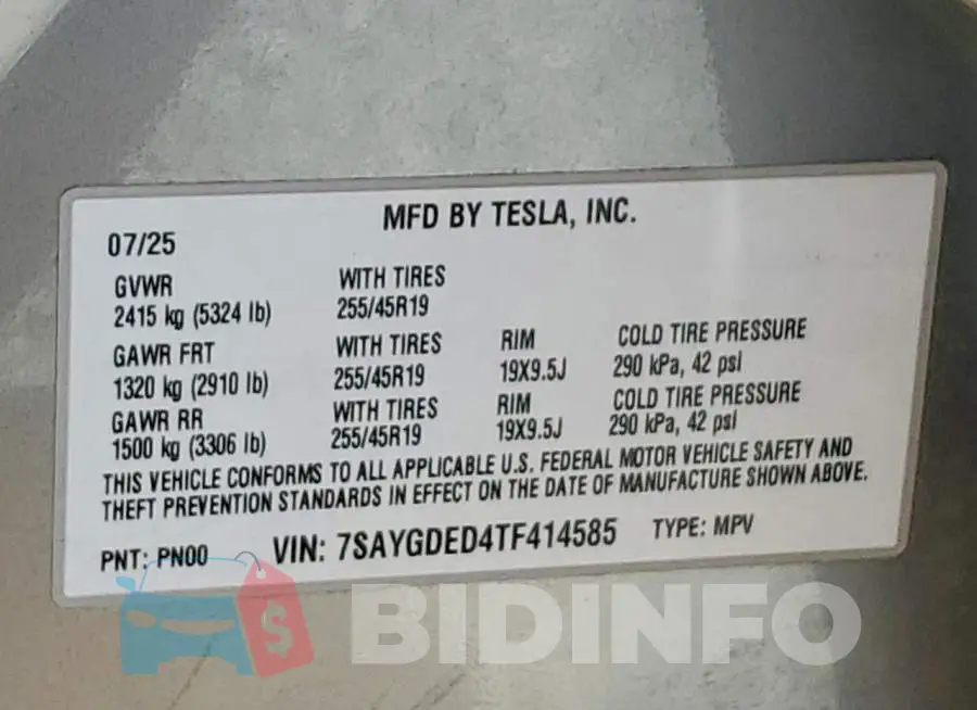 7SAYGDED4TF414585 Photo# 13