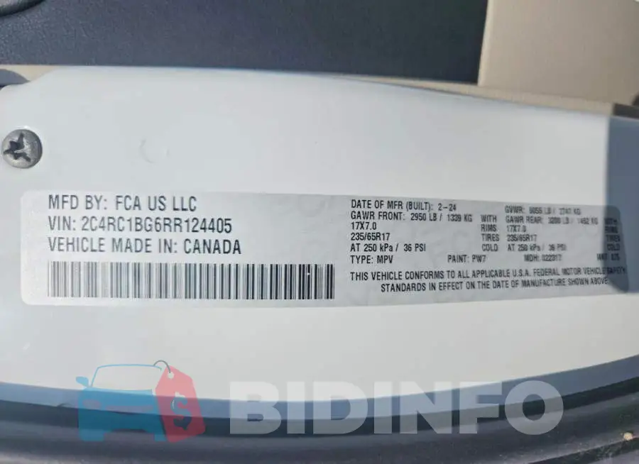 2C4RC1BG6RR124405 Photo# 13