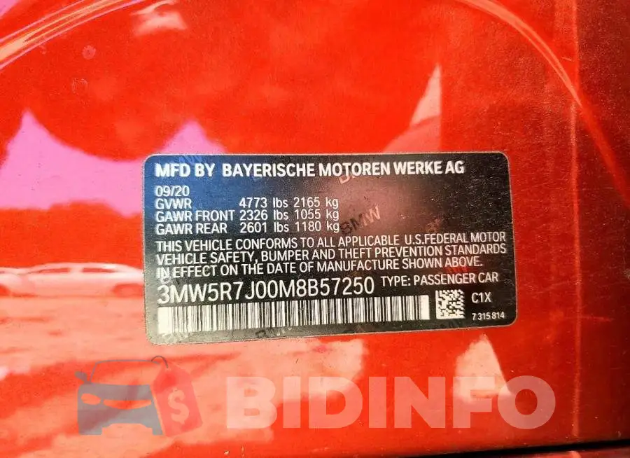 3MW5R7J00M8B57250 Photo# 13